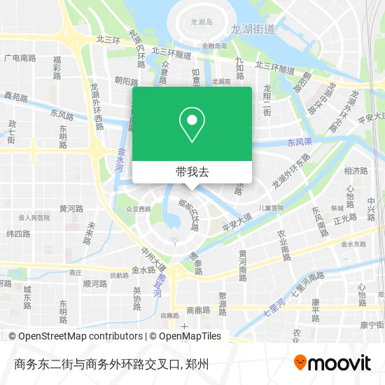 商务东二街与商务外环路交叉口地图