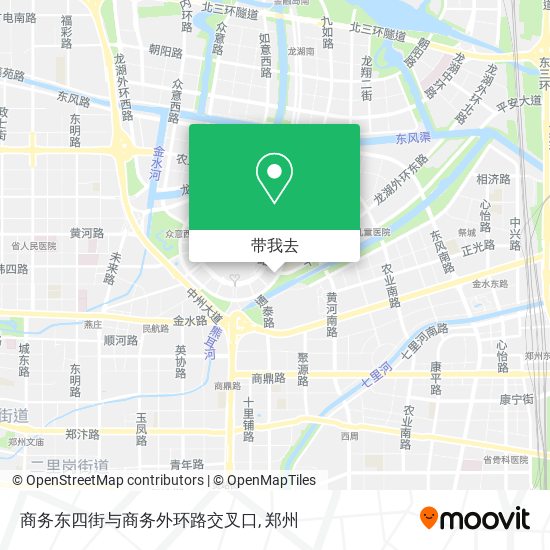 商务东四街与商务外环路交叉口地图