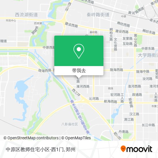 中原区教师住宅小区-西1门地图