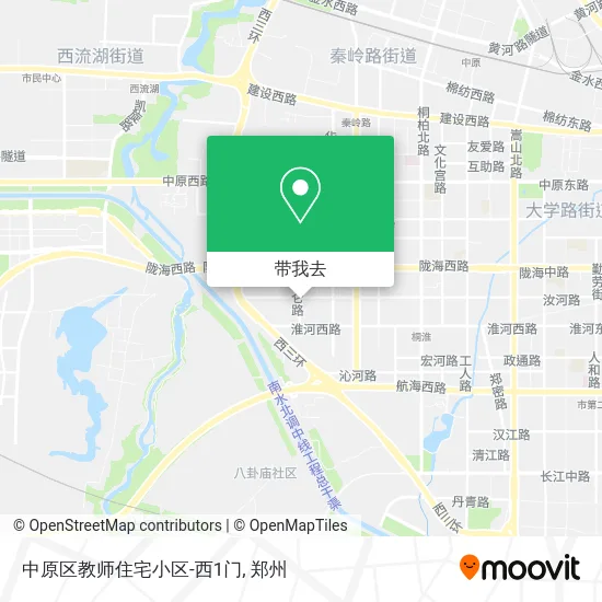 中原区教师住宅小区-西1门地图