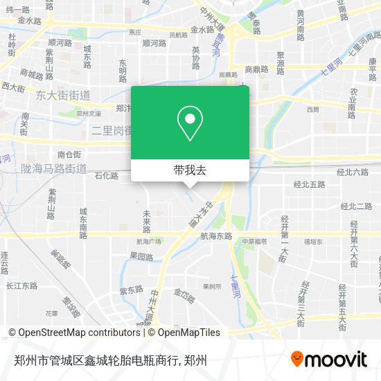 郑州市管城区鑫城轮胎电瓶商行地图