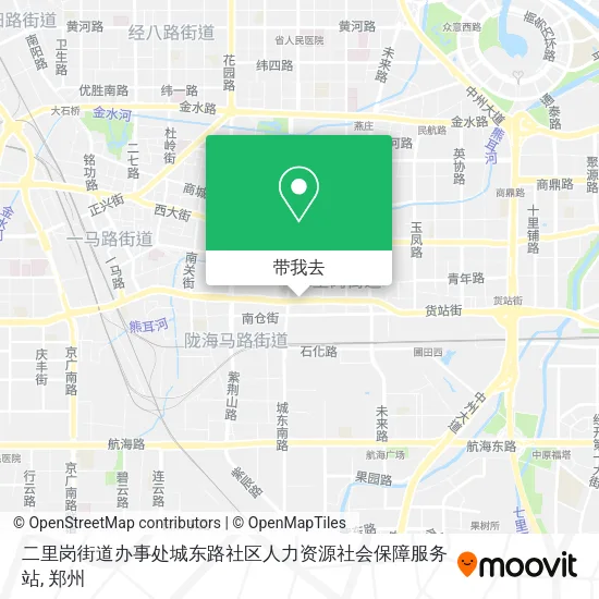 二里岗街道办事处城东路社区人力资源社会保障服务站地图