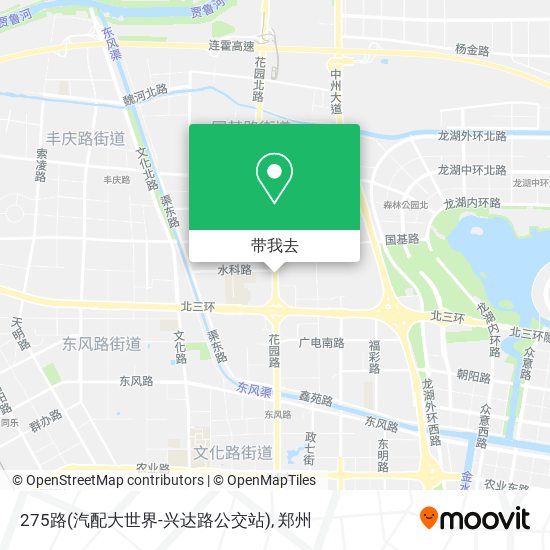 275路(汽配大世界-兴达路公交站)地图