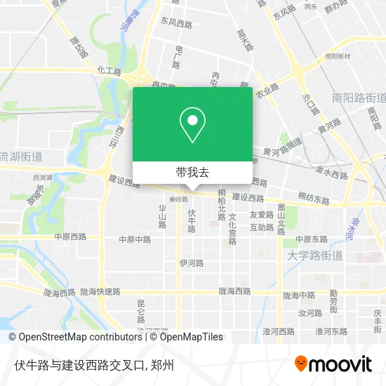 伏牛路与建设西路交叉口地图