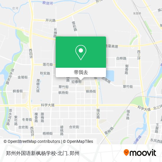 郑州外国语新枫杨学校-北门地图