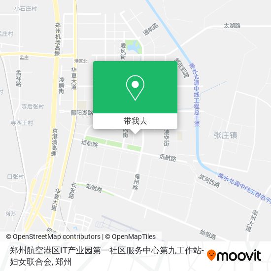 郑州航空港区IT产业园第一社区服务中心第九工作站-妇女联合会地图