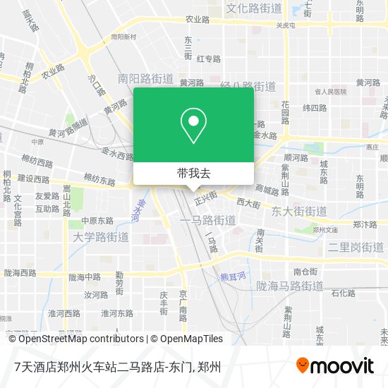 7天酒店郑州火车站二马路店-东门地图