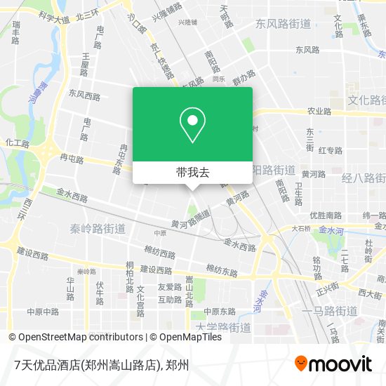 7天优品酒店(郑州嵩山路店)地图