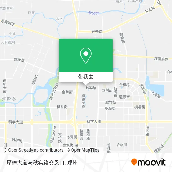 厚德大道与秋实路交叉口地图