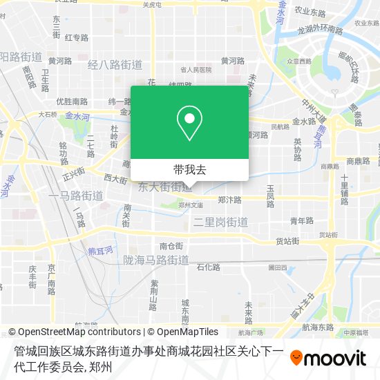 管城回族区城东路街道办事处商城花园社区关心下一代工作委员会地图