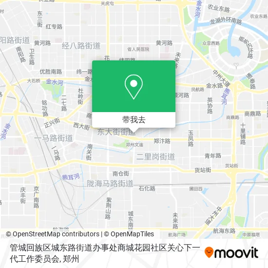 管城回族区城东路街道办事处商城花园社区关心下一代工作委员会地图