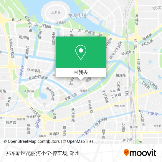 郑东新区昆丽河小学-停车场地图
