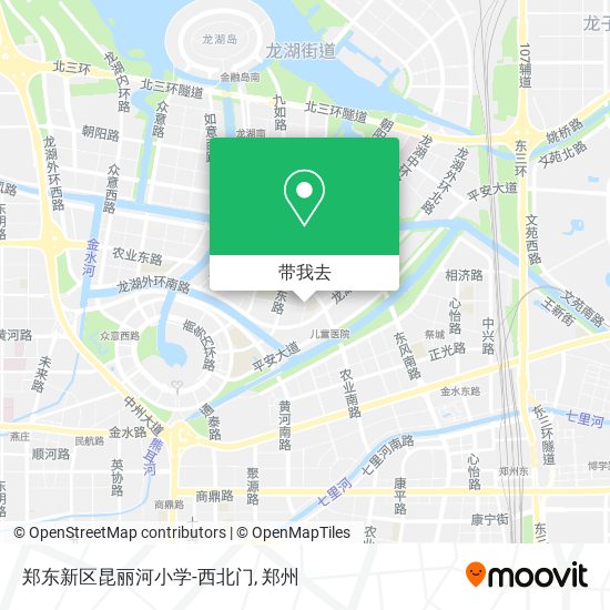 郑东新区昆丽河小学-西北门地图