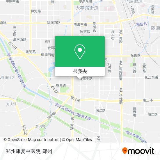 郑州康复中医院地图