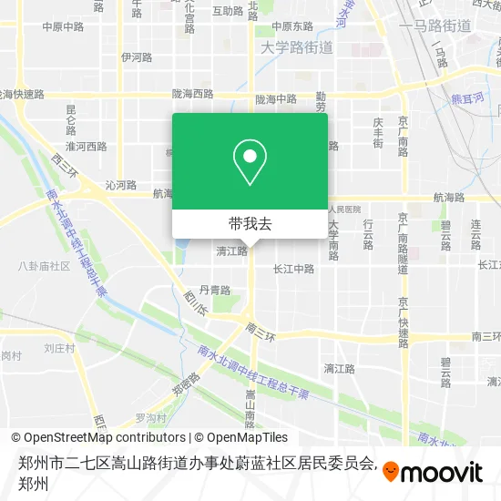 郑州市二七区嵩山路街道办事处蔚蓝社区居民委员会地图