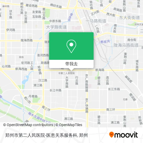 郑州市第二人民医院-医患关系服务科地图
