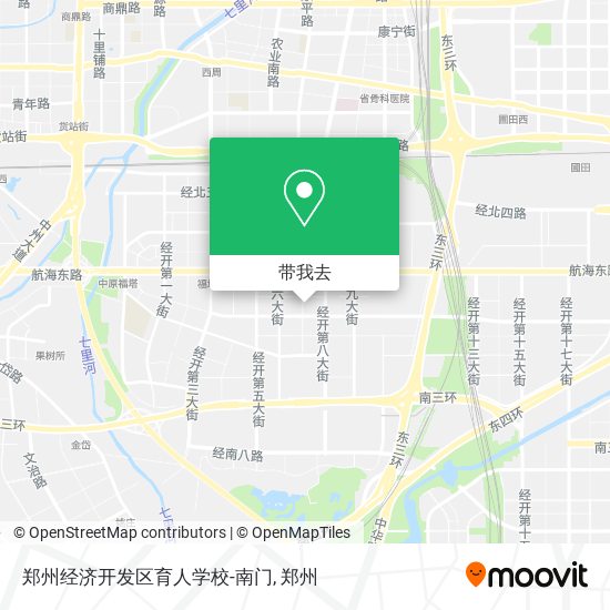 郑州经济开发区育人学校-南门地图