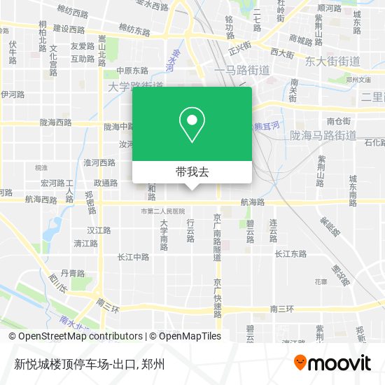 新悦城楼顶停车场-出口地图