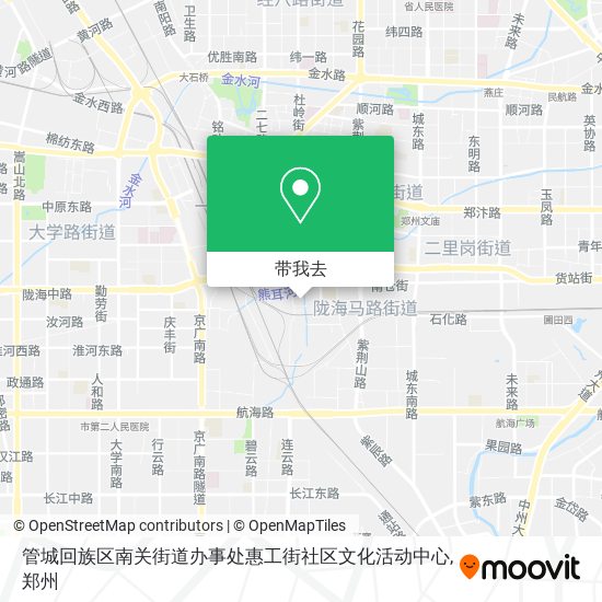 管城回族区南关街道办事处惠工街社区文化活动中心地图
