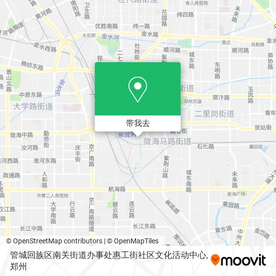 管城回族区南关街道办事处惠工街社区文化活动中心地图