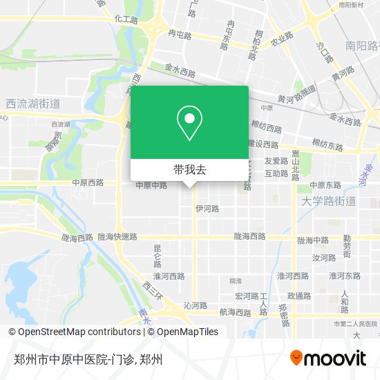 郑州市中原中医院-门诊地图