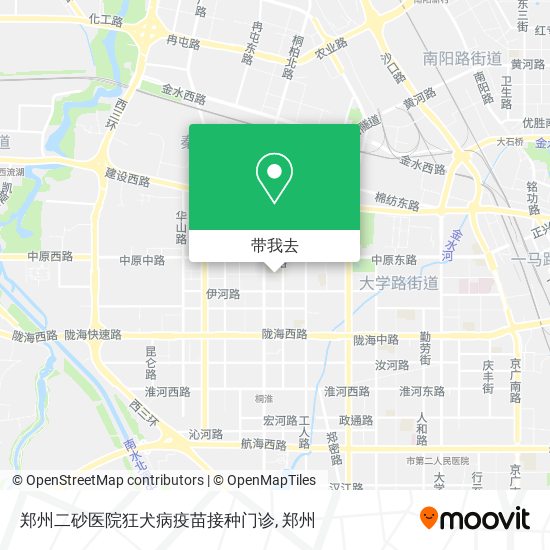 郑州二砂医院狂犬病疫苗接种门诊地图