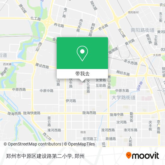 郑州市中原区建设路第二小学地图