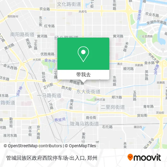 管城回族区政府西院停车场-出入口地图