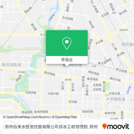 郑州自来水投资控股有限公司供水工程管理部地图