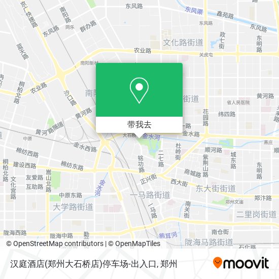 汉庭酒店(郑州大石桥店)停车场-出入口地图