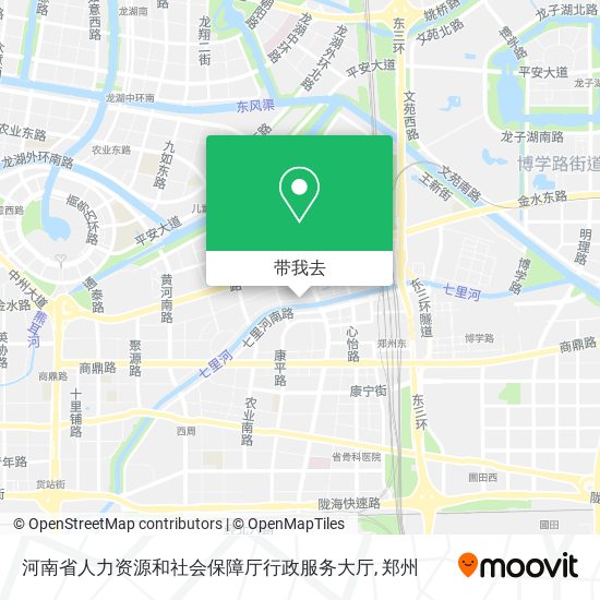 河南省人力资源和社会保障厅行政服务大厅地图