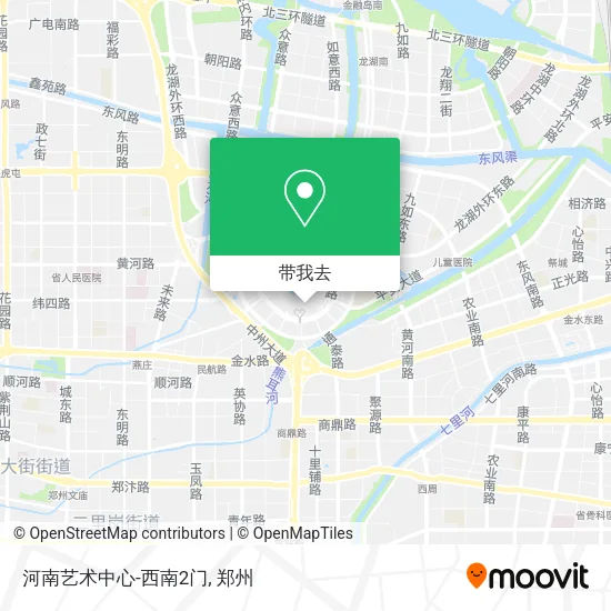 河南艺术中心-西南2门地图