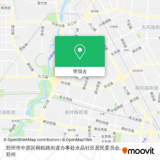 郑州市中原区桐柏路街道办事处水晶社区居民委员会地图