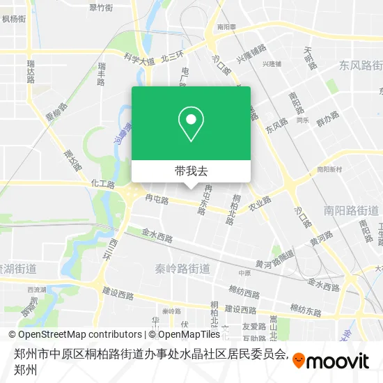 郑州市中原区桐柏路街道办事处水晶社区居民委员会地图