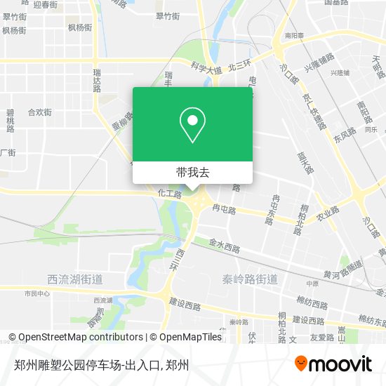 郑州雕塑公园停车场-出入口地图