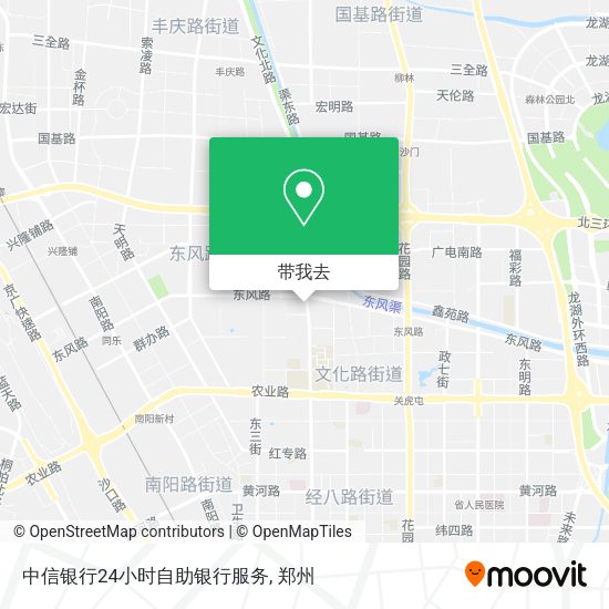 中信银行24小时自助银行服务地图