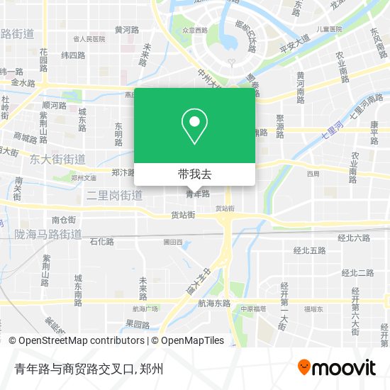 青年路与商贸路交叉口地图