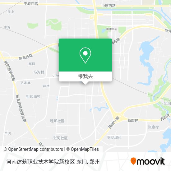 河南建筑职业技术学院新校区-东门地图