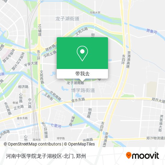 河南中医学院龙子湖校区-北门地图