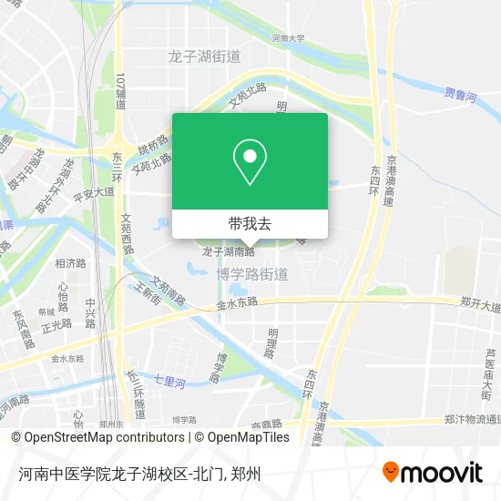 河南中医学院龙子湖校区-北门地图