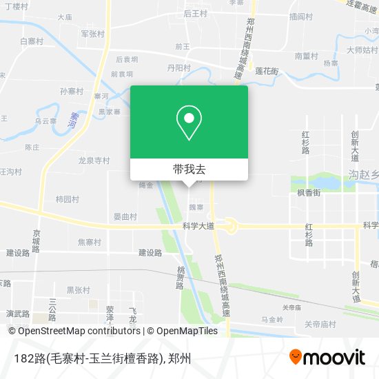 182路(毛寨村-玉兰街檀香路)地图