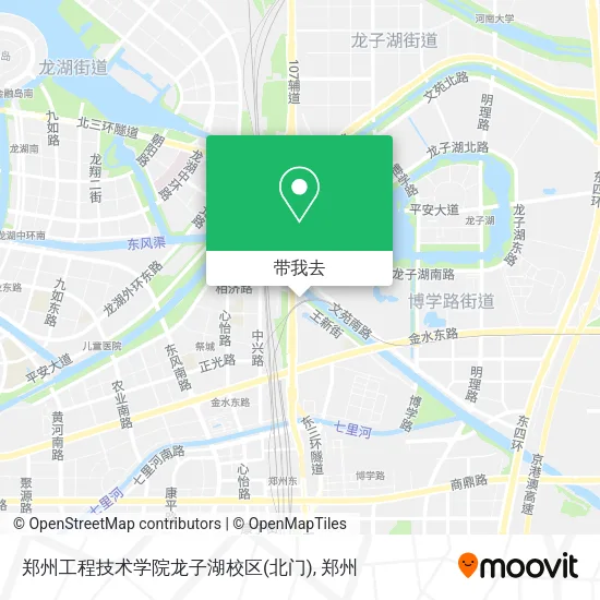 郑州工程技术学院龙子湖校区(北门)地图