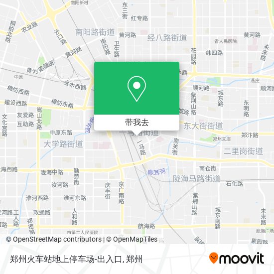 郑州火车站地上停车场-出入口地图