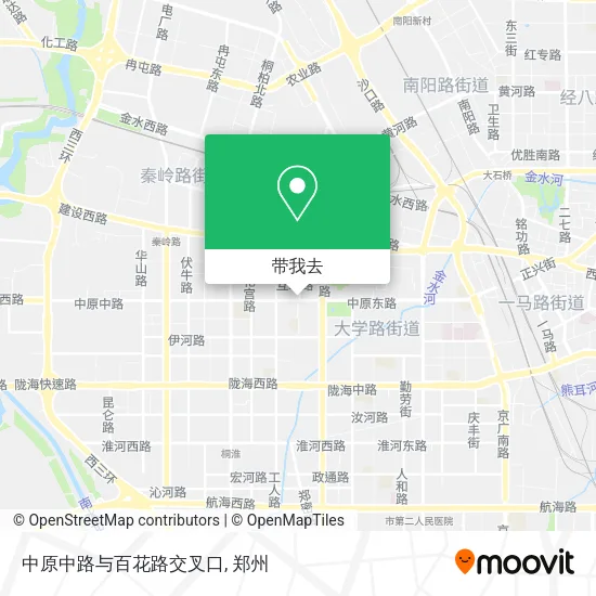 中原中路与百花路交叉口地图