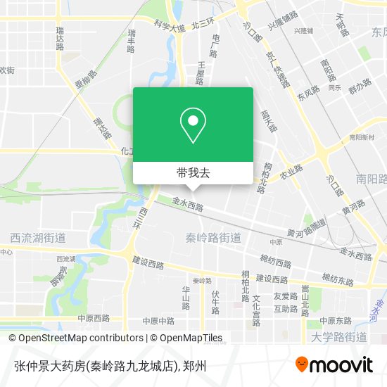 张仲景大药房(秦岭路九龙城店)地图