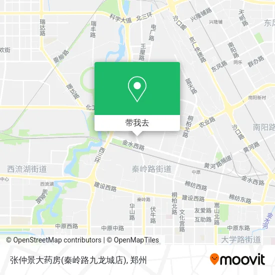 张仲景大药房(秦岭路九龙城店)地图
