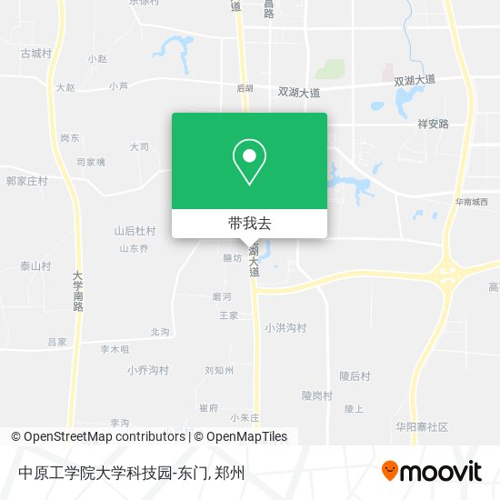 中原工学院大学科技园-东门地图