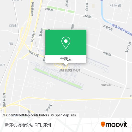 新郑机场地铁站-C口地图