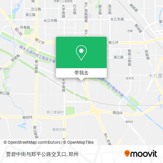 贾砦中街与郑平公路交叉口地图