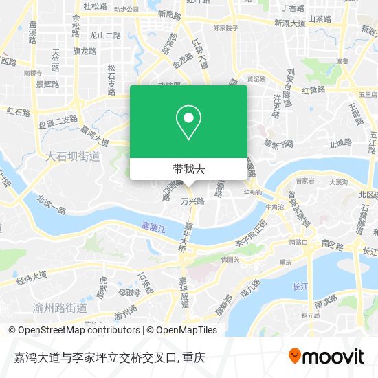嘉鸿大道与李家坪立交桥交叉口地图